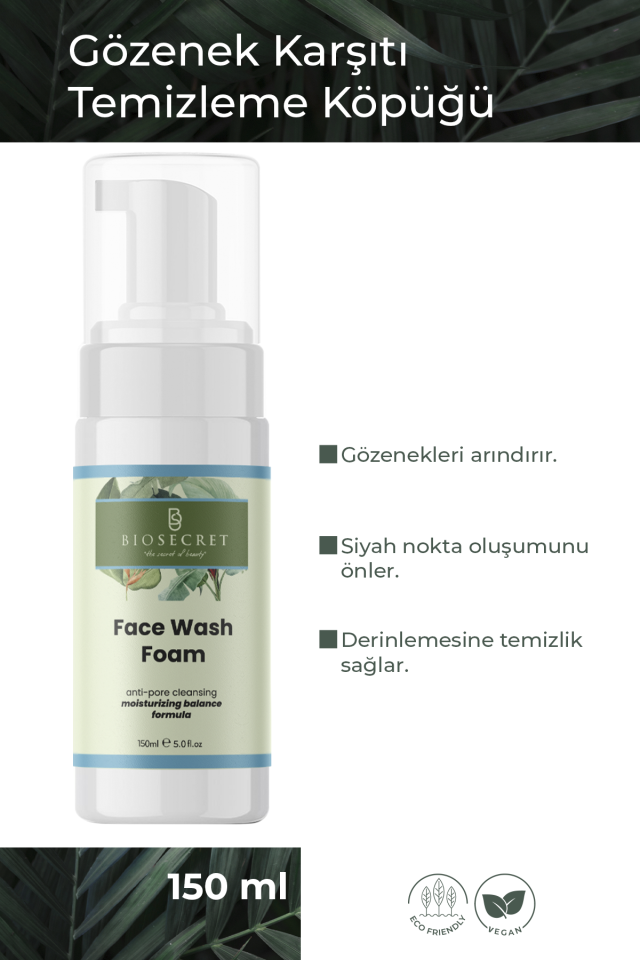 Bio64 Yüz Temizleme Köpüğü Gözenek Karşıtı  200ml