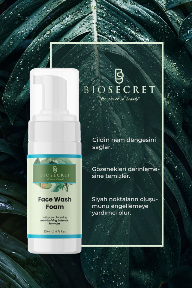 Bio64 Yüz Temizleme Köpüğü Gözenek Karşıtı  200ml