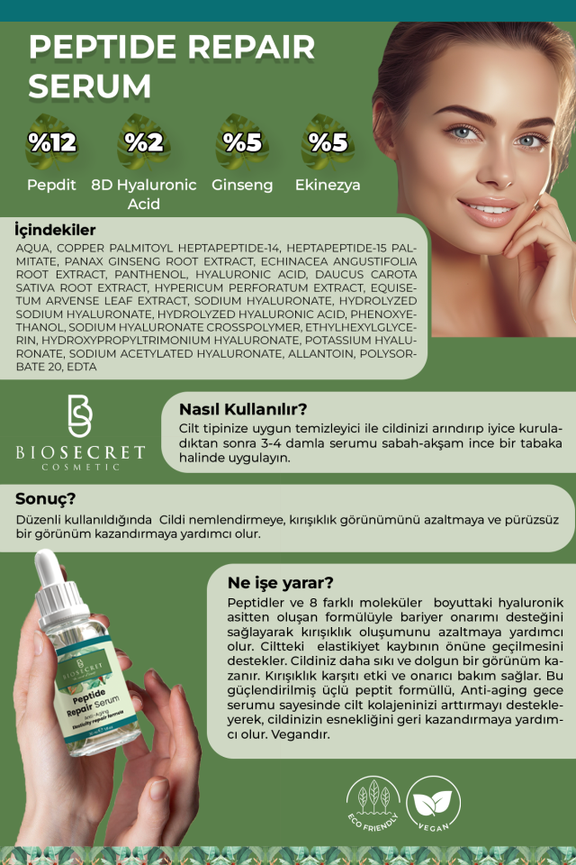 Bio21 Peptit Serum Yaşlanma Karşıtı Onarıcı 30ml
