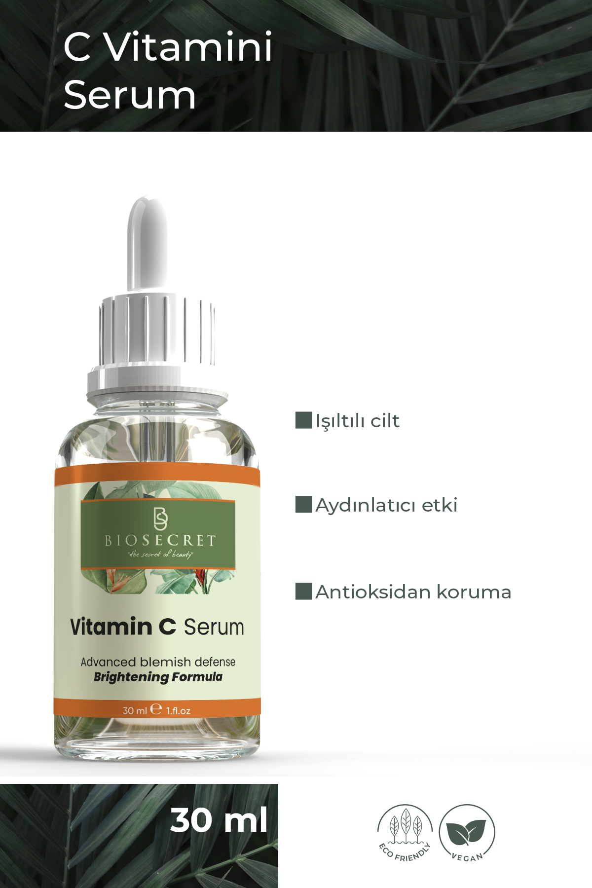Bio19 %10 C Vitamini Serumu Aydınlatıcı Canlandırıcı 30 ml