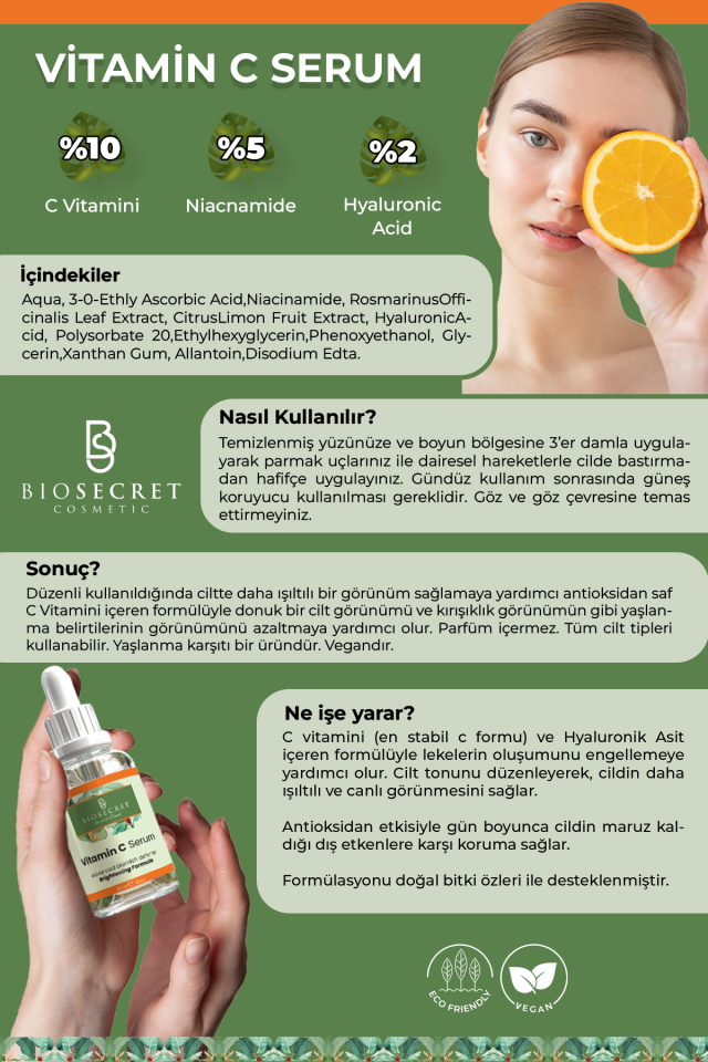 Bio19 %10 C Vitamini Serumu Aydınlatıcı Canlandırıcı 30 ml
