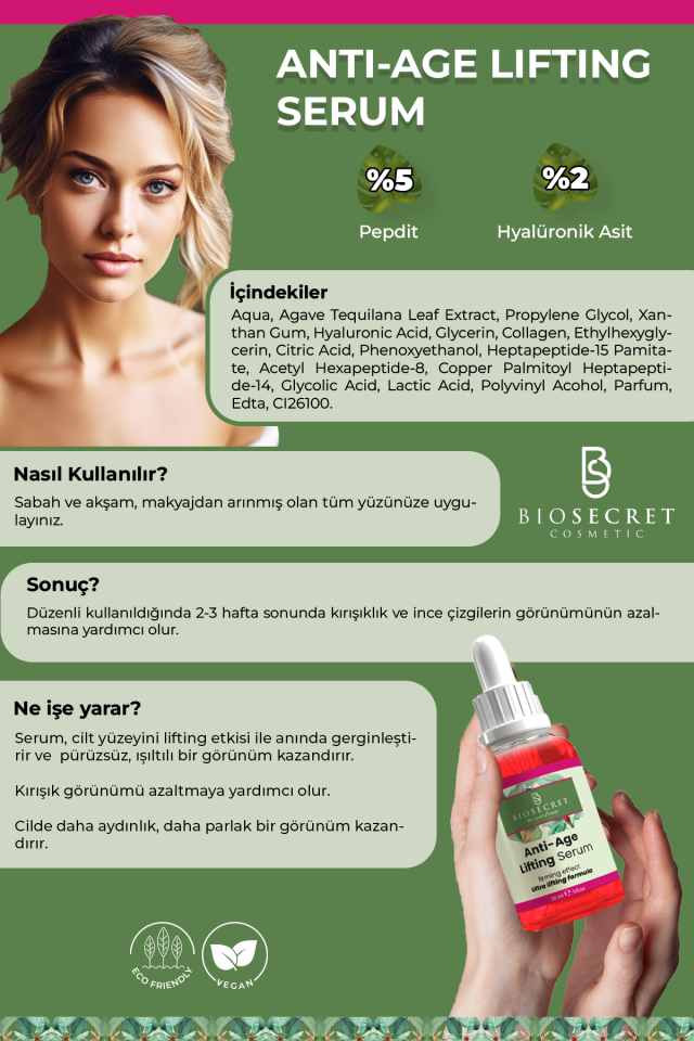 Bio42 Anti Age Lifting Serum Kırışıklık Ve Yaşlanma Karşıtı 30 ml
