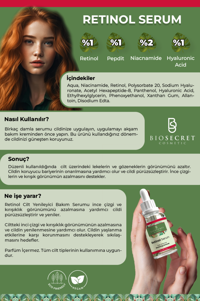 Bio20 Retinol Serum Cilt Yenileyici 30ml