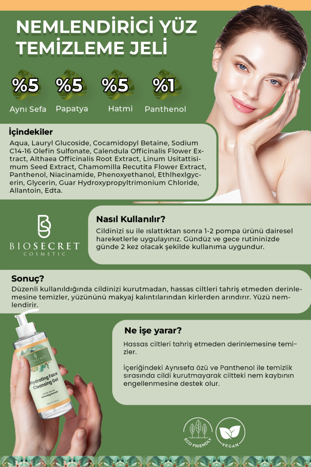 Bio28 Hydrating Face Cleansing Gel 200ml Yüz Temizleme Jeli
