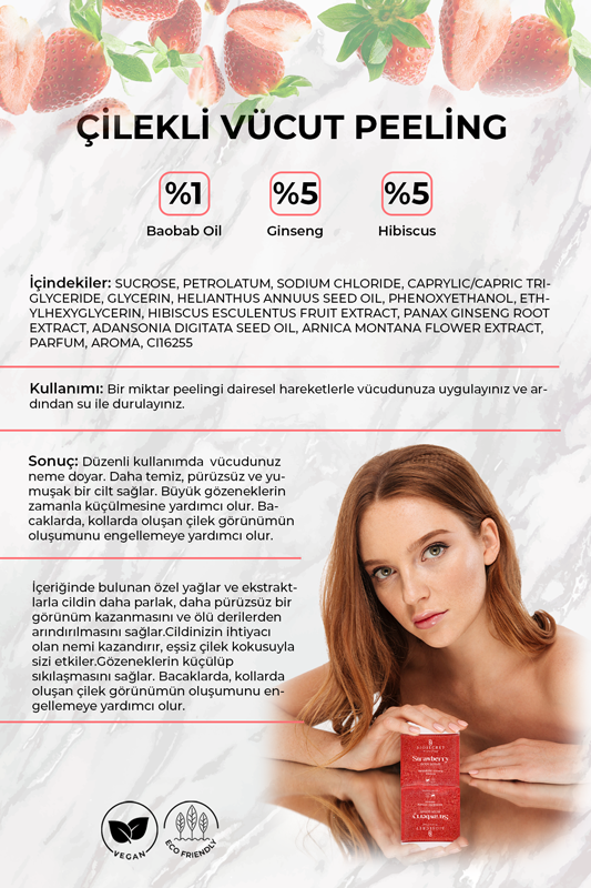 Bio62 Body Scrub Çilekli 300g