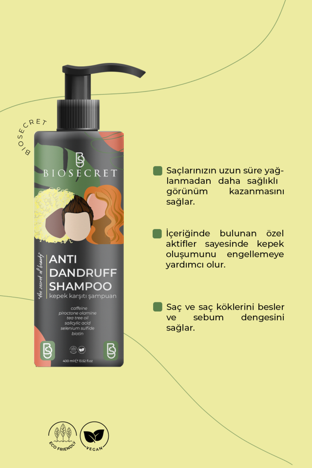 Bio58 Kepek Karşıtı Şampuan 400ml Anti Dandruff Shampoo
