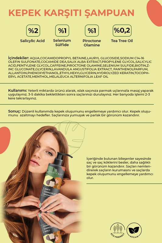 Bio58 Kepek Karşıtı Şampuan 400ml Anti Dandruff Shampoo
