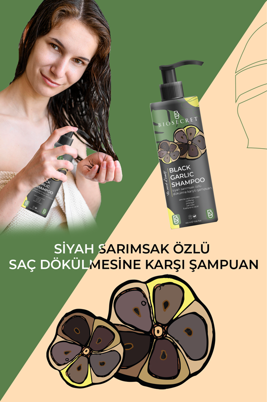Bio59 Black Garlic Shampoo 400ml Siyah Sarımsak Özlü Dökülme Karşıtı Şampuan
