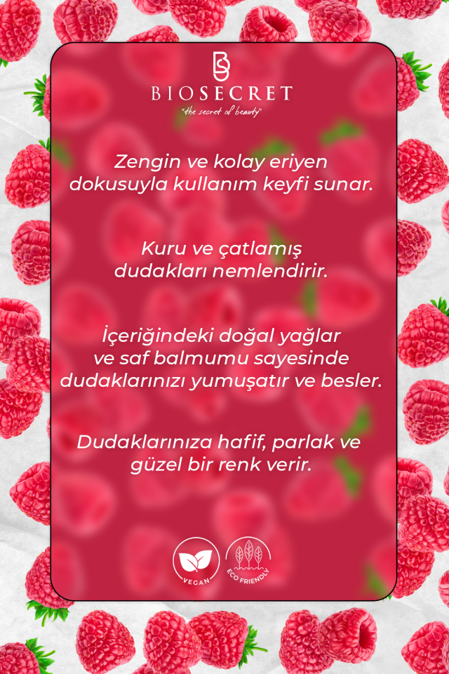 Bio88 The Balm Shea Butter Dudak Balmı (FRAMBUAZ) 10ml