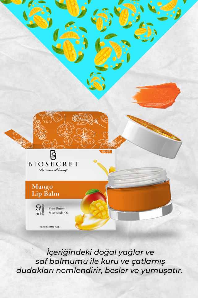 Bio87 The Balm Shea Butter Dudak Balmı (MANGO) 10ml