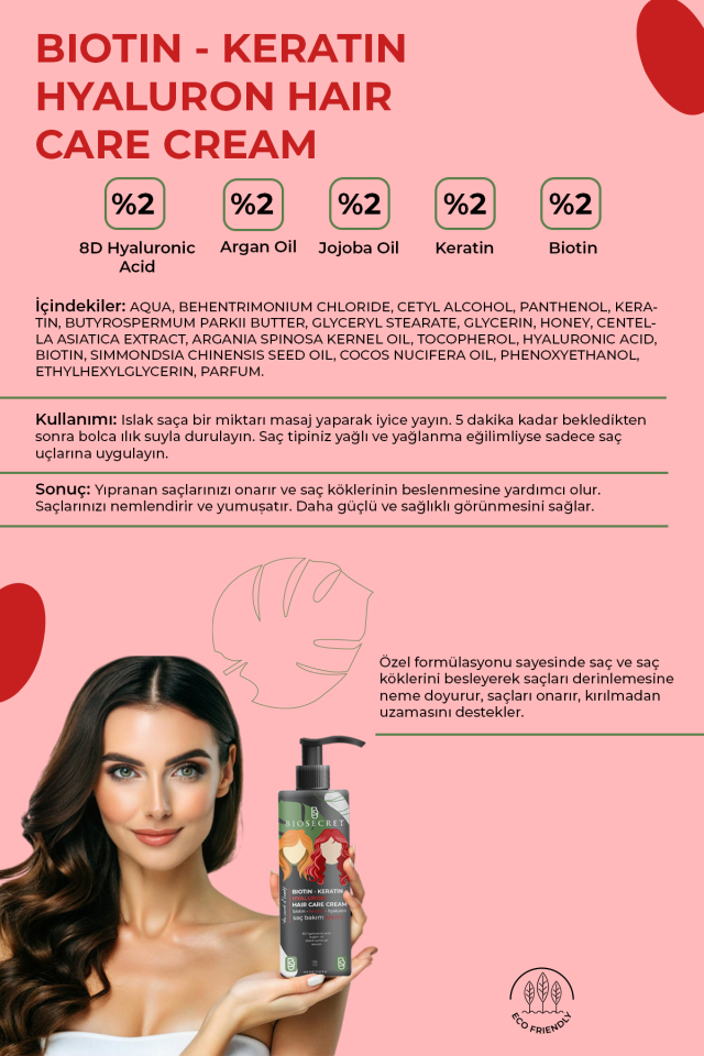 Bio69 Biotin-Keratin-Hyaluron Hair Care Cream 400ml
