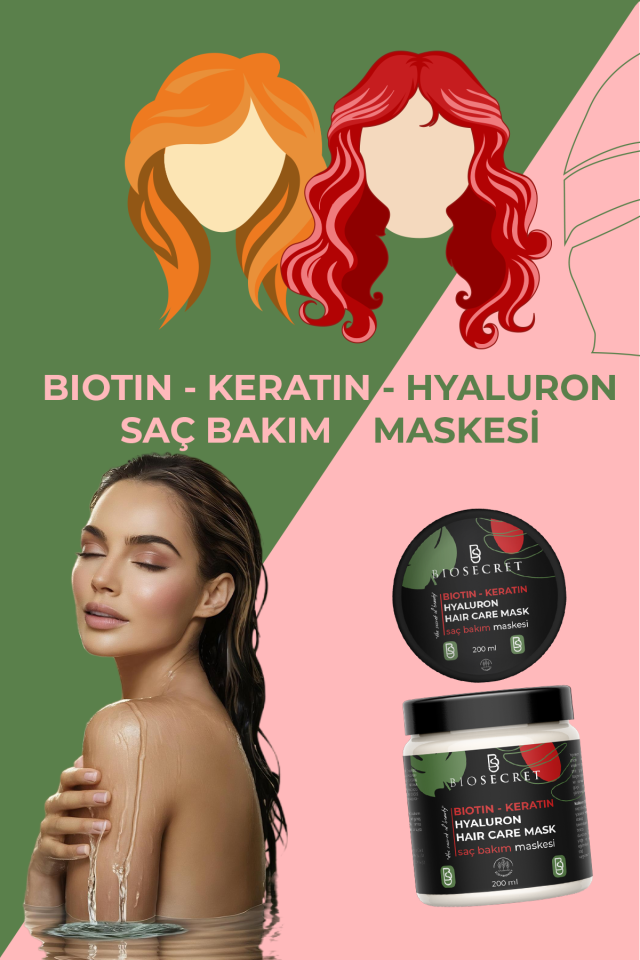 Bio80 Saç Bakım Maskesi Biotin-Keratin-Hyaluron Hair Care Mask 200ml