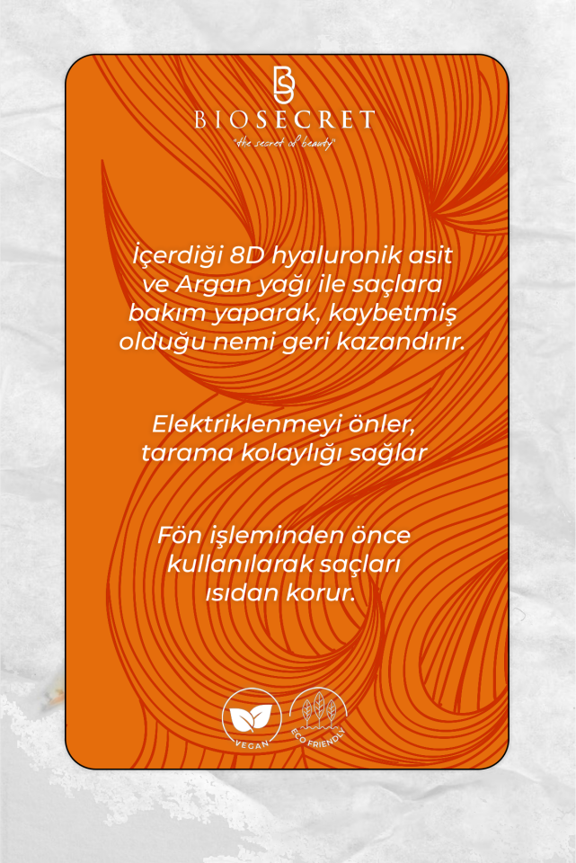 Bio82 Çift Fazlı Saç Bakım Fön Suyu (8d Hyaluron-Argan Oil) 200ml
