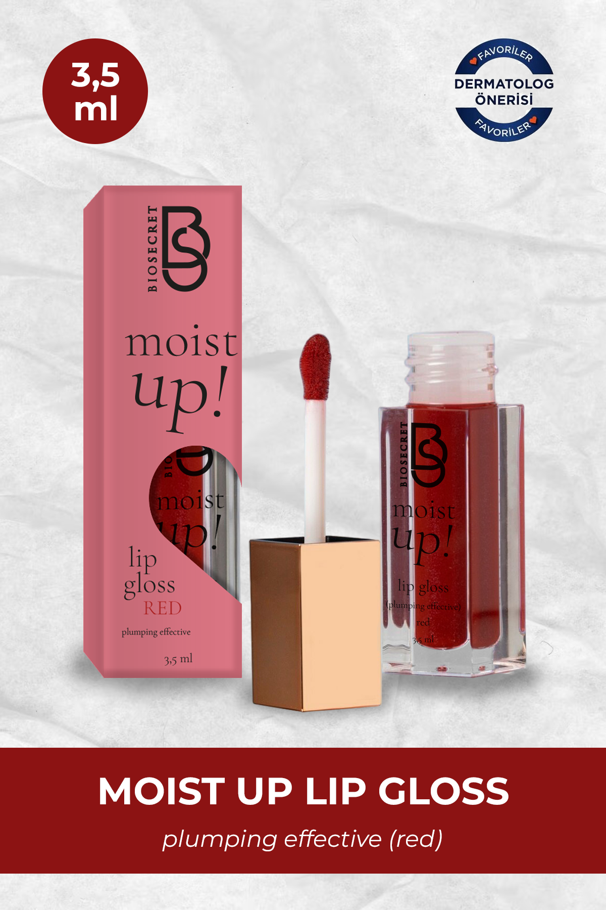 Bio102 Moist Up Lip Gloss Red 3,5ml