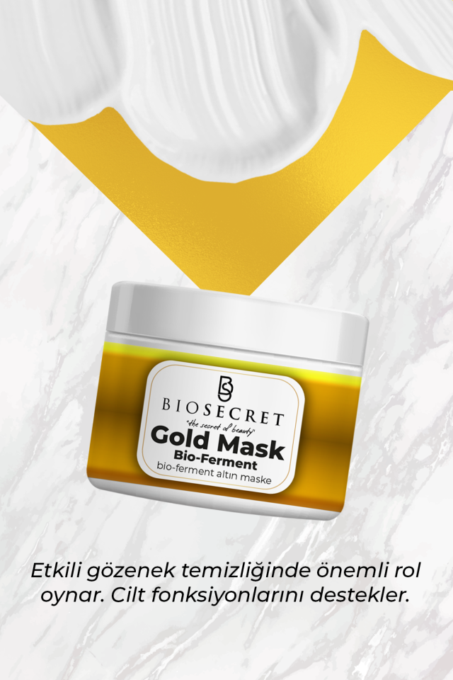 Bio114 Gold Maske Bio Ferment Yaşlanma Karşıtı Aydınlatıcı Gözenek ve Leke Karşıtı 100ml