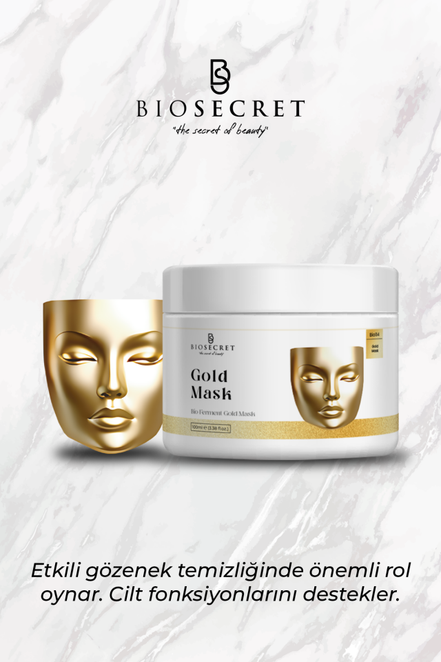 Bio114 Gold Maske Bio Ferment Yaşlanma Karşıtı Aydınlatıcı Gözenek ve Leke Karşıtı 100ml