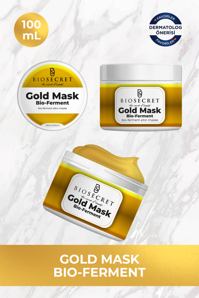 Bio114 Gold Maske Bio Ferment Yaşlanma Karşıtı Aydınlatıcı Gözenek ve Leke Karşıtı 100ml