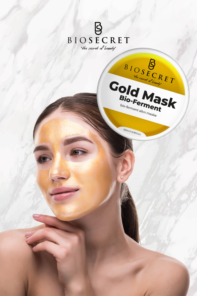 Bio114 Gold Maske Bio Ferment Yaşlanma Karşıtı Aydınlatıcı Gözenek ve Leke Karşıtı 100ml