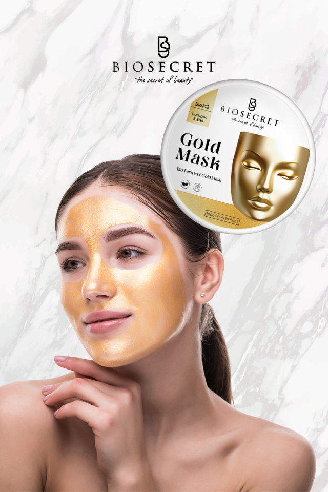 Bio114 Gold Maske Bio Ferment Yaşlanma Karşıtı Aydınlatıcı Gözenek ve Leke Karşıtı 100ml