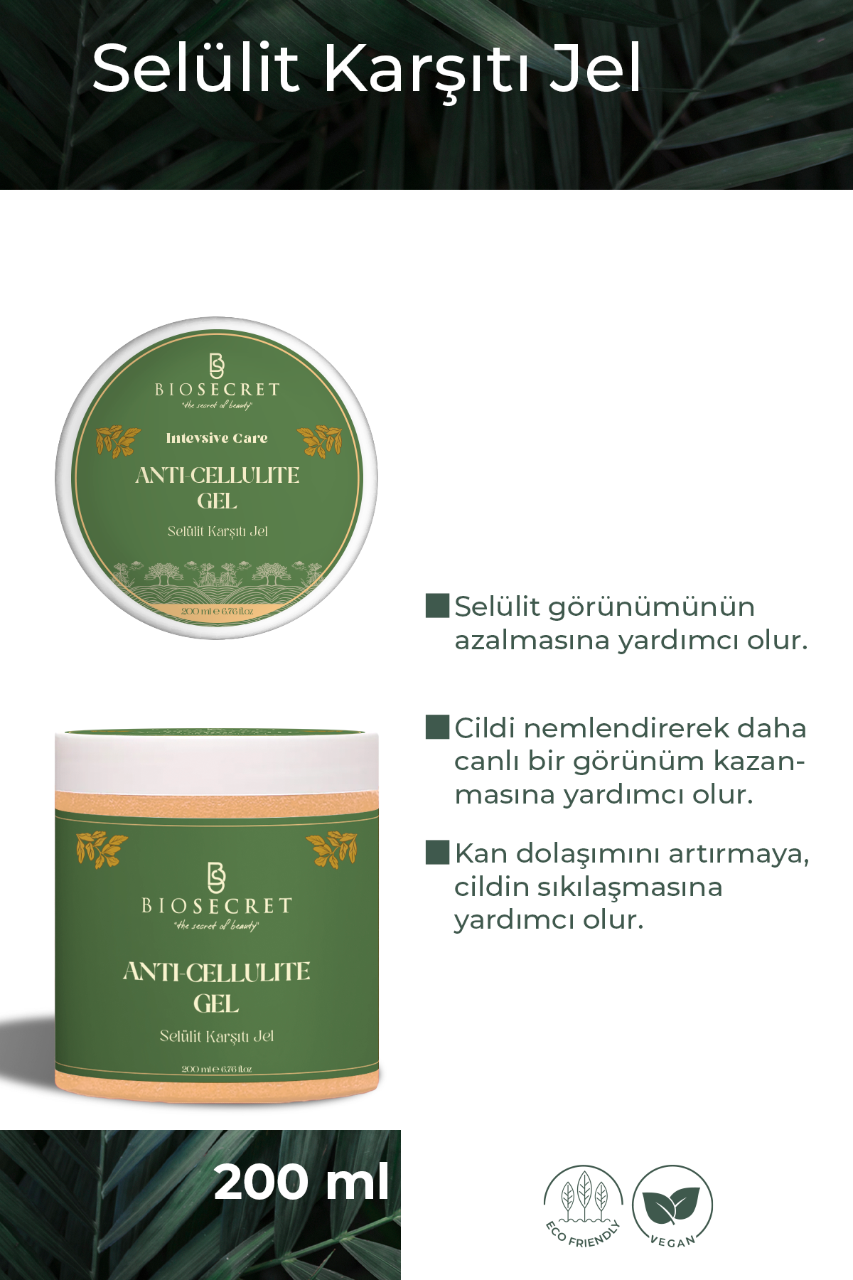 Bio115 Selülit Karşıtı Sıkılaştırıcı ve Çatlak Gidermeye Yardımcı Jel Anti Cellulite Gel 200ml