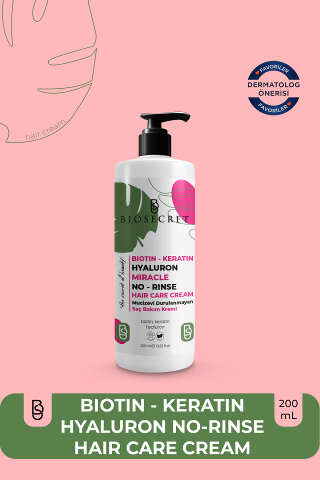 Bio116 Durulanmayan Saç Şekillendirici Krem BIOTIN-KERATIN-HYALURON  200ml
