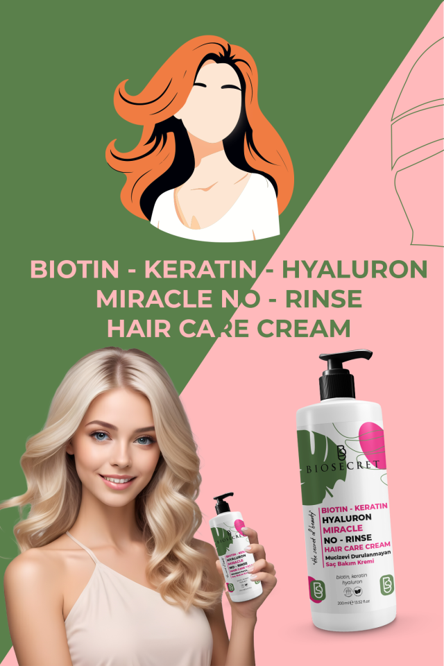 Bio116 Durulanmayan Saç Şekillendirici Krem BIOTIN-KERATIN-HYALURON  200ml