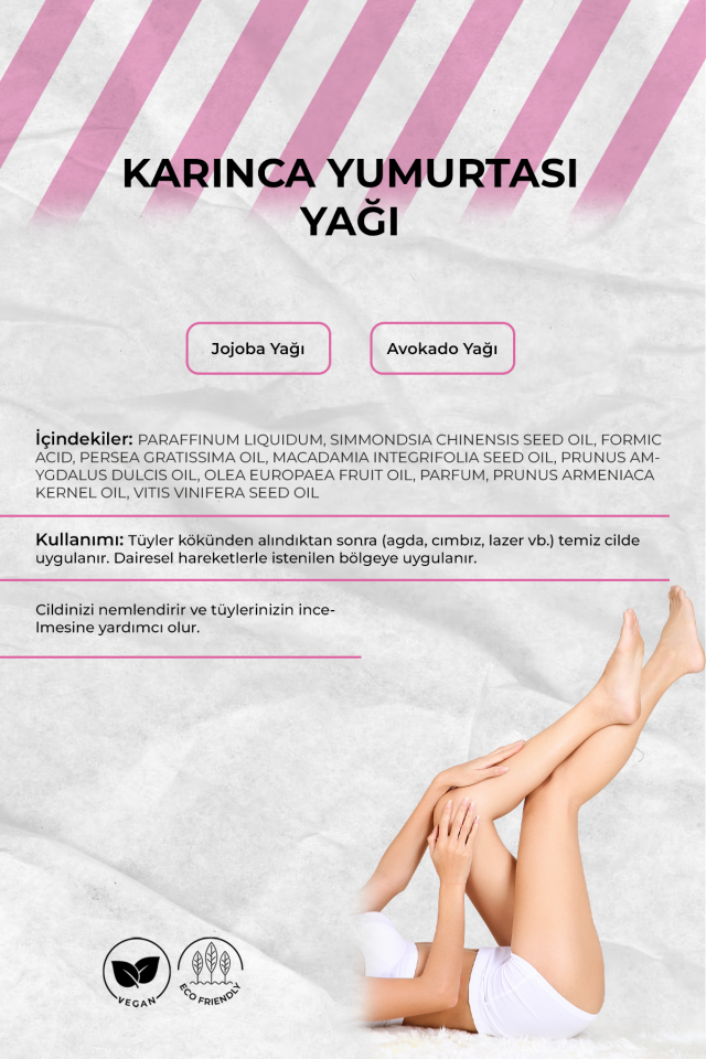 Bio164 Karınca Yumurtası Yağı Tüy Azaltmaya Yardımcı Yağ 30ml